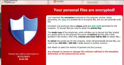 FBI allert: Cryptolocker
